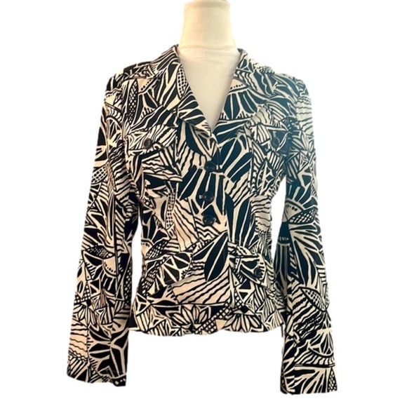 Elliott Lauren Black and White Blazer size 4 - Picture 1 of 9